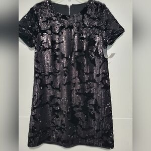 Verty Velvet Sequin Embellished Dress in Black Small?